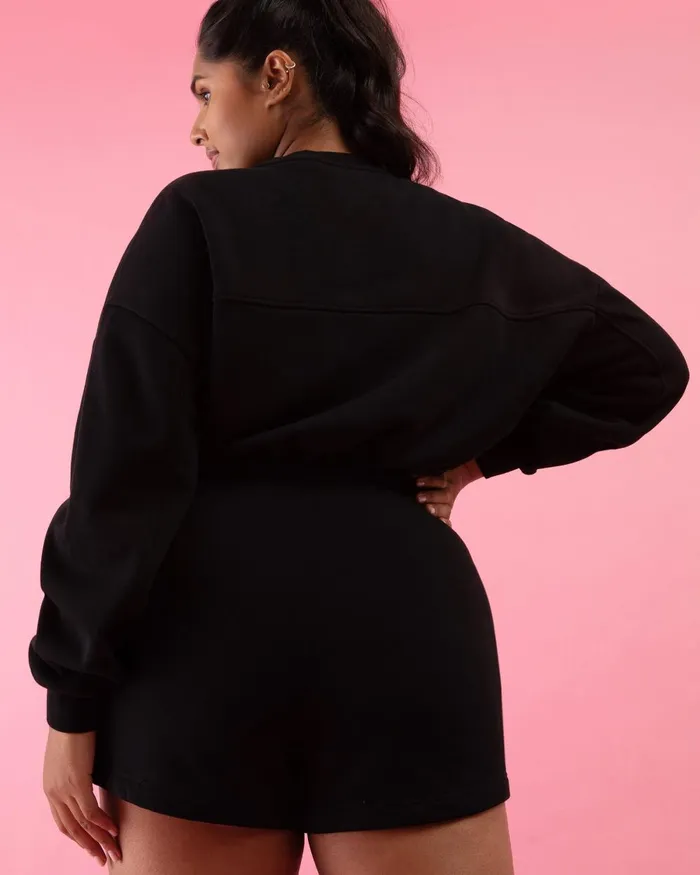 Bloch Tops Adults Bloch Play Terry Seam Sweat Graphite