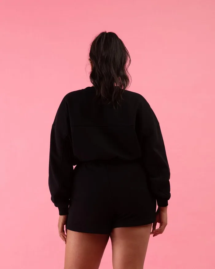 Bloch Tops Adults Bloch Play Terry Seam Sweat Graphite