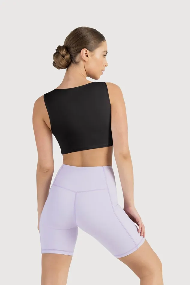Bloch Tops Adults Bloch Technique High Neck Crop Graphite Bloch Tops Adults Bloch Technique High Neck Crop Graphite