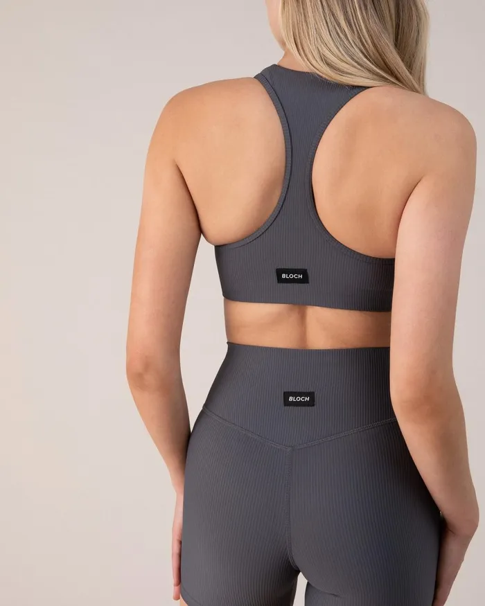 Bloch Tops Adults Blochrib Racerback Bra Anthracite