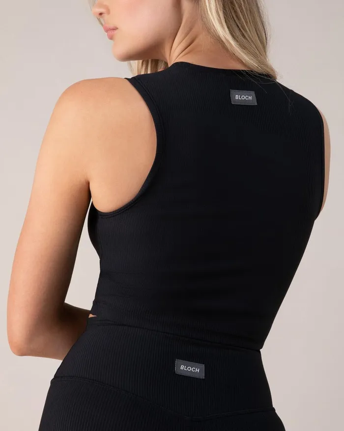 Bloch Tops Adults Blochrib Tank Ebony Bloch Tops Adults Blochrib Tank Ebony
