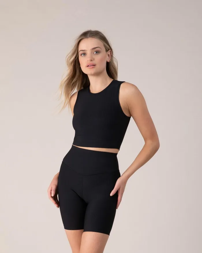 Bloch Tops Adults Blochrib Tank Ebony Bloch Tops Adults Blochrib Tank Ebony