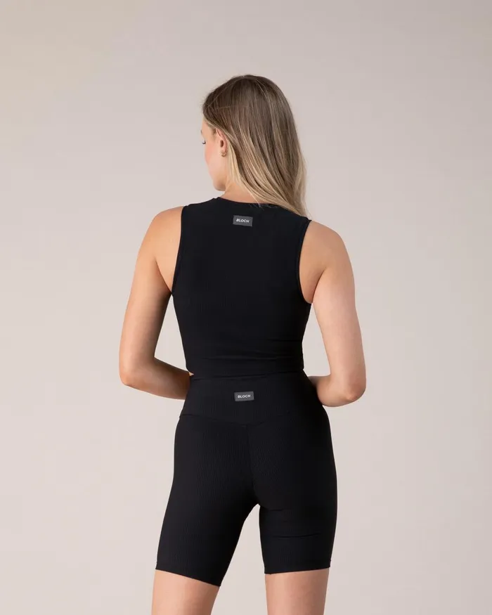 Bloch Tops Adults Blochrib Tank Ebony Bloch Tops Adults Blochrib Tank Ebony