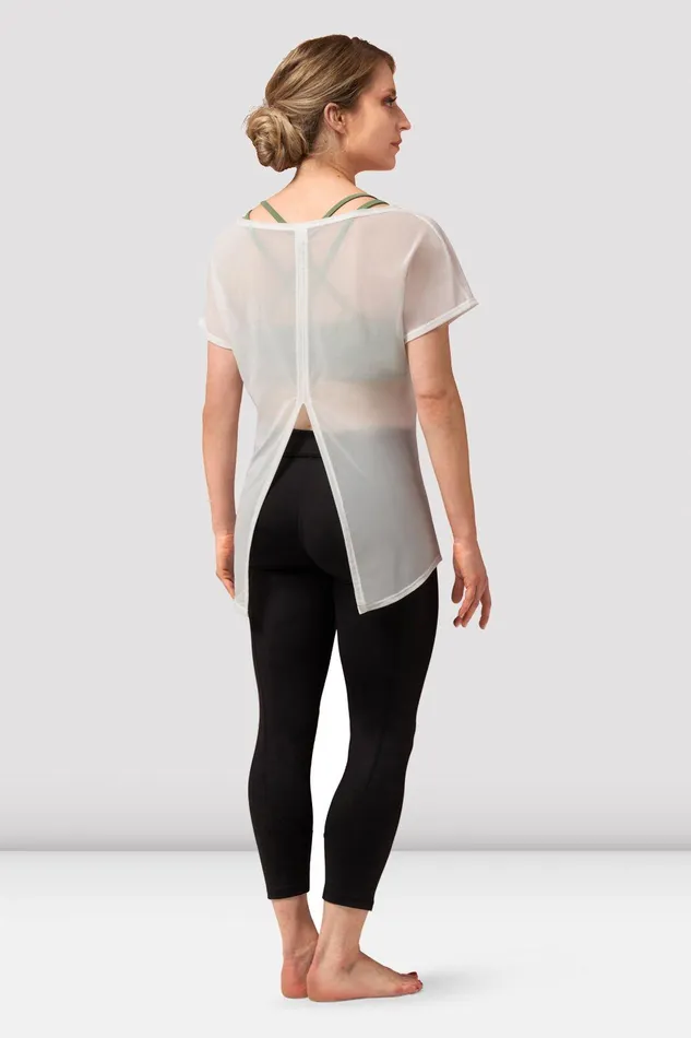 Bloch Tops Adults Ladies Haylee Mesh Tie Back Top White