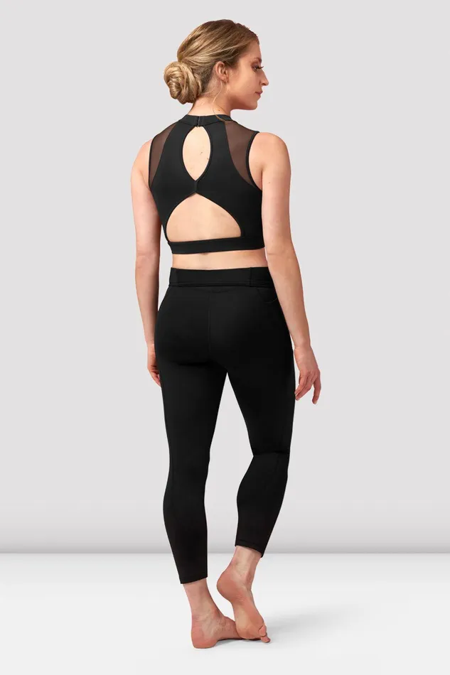 Bloch Tops Adults Ladies Natalia Open Back Crop Top Black