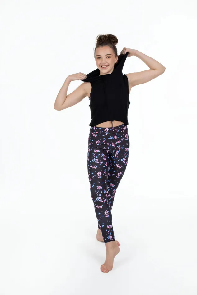 Bloch Tops Children Bloch X Flo Active Frankie Sleeveless Hoodie Black