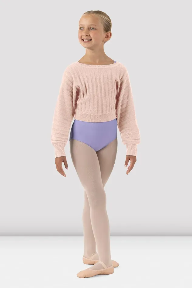 Bloch Warmups Children Girls Jasmine Cropped Sweater Candy Pink