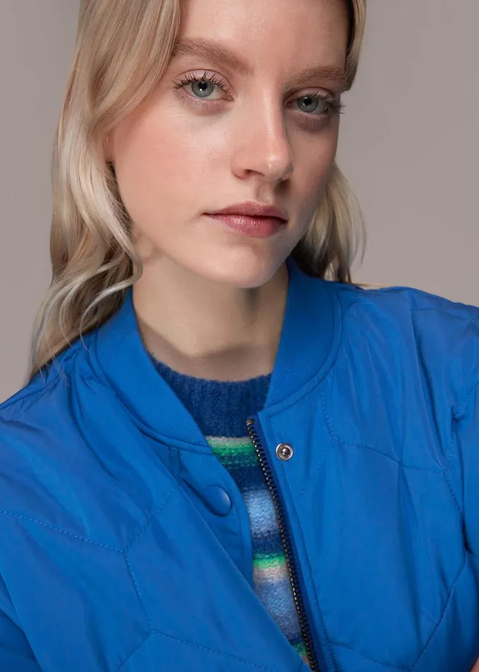 Blue Ida Short Quilted Coat Women Whistles Coats and Jackets