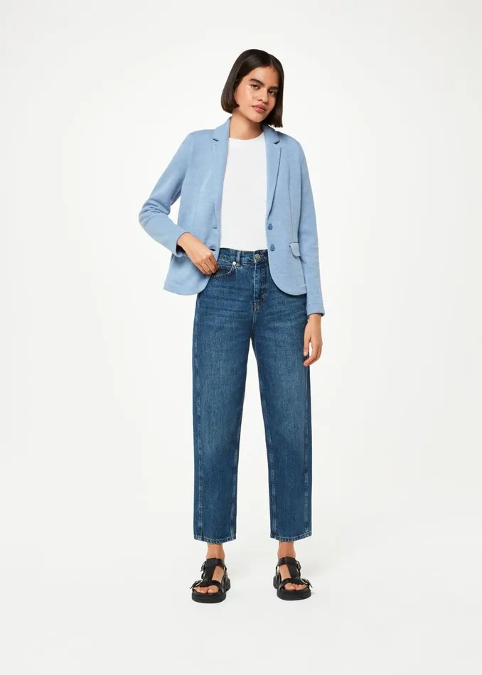 Blue Slim Jersey Jacket Women Whistles Coats and Jackets