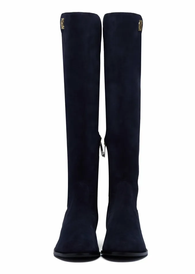 Boots Albany Knee Boot Ink Navy Suede Holland Cooper Womens Boots Albany Knee Boot Ink Navy Suede Holland Cooper Womens