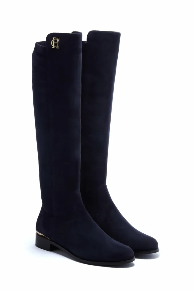 Boots Albany Knee Boot Ink Navy Suede Holland Cooper Womens Boots Albany Knee Boot Ink Navy Suede Holland Cooper Womens