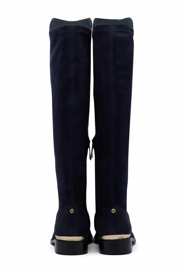 Boots Albany Knee Boot Ink Navy Suede Holland Cooper Womens Boots Albany Knee Boot Ink Navy Suede Holland Cooper Womens