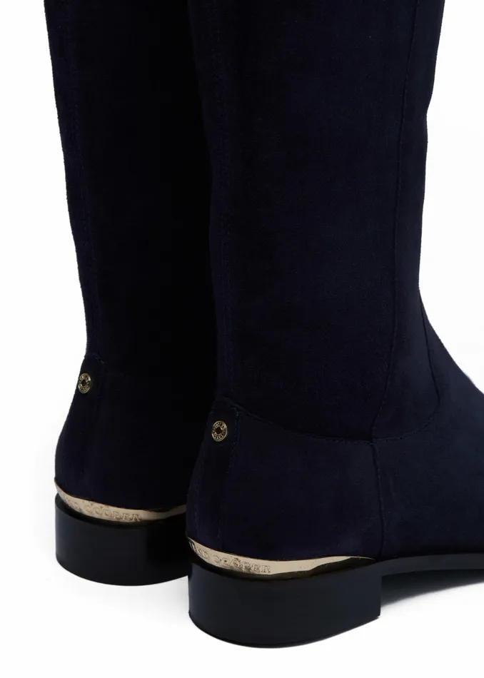 Boots Albany Knee Boot Ink Navy Suede Holland Cooper Womens Boots Albany Knee Boot Ink Navy Suede Holland Cooper Womens