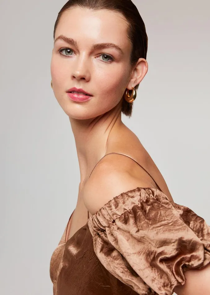 Bronze Faye Bardot Dress Women Whistles Dresses