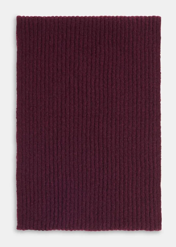 Burgundy Wool Mix Rib Scarf Women Whistles Hats Gloves and Scarves