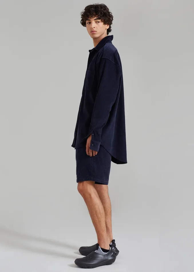 Camden Corduroy Shorts 8211 Navy Men The Frankie Shop Clothing
