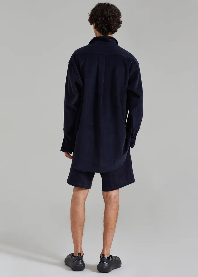 Camden Corduroy Shorts 8211 Navy Men The Frankie Shop Clothing