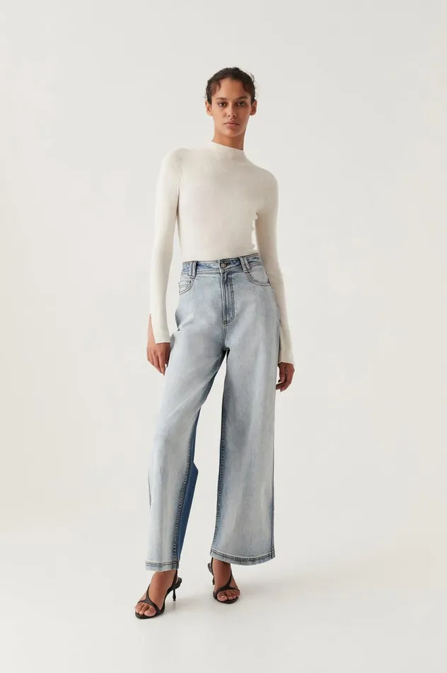 Carolina Rib Knit Top Ivory Women Aje Knitwear and Jumpers Carolina Rib Knit Top Ivory Women Aje Knitwear and Jumpers