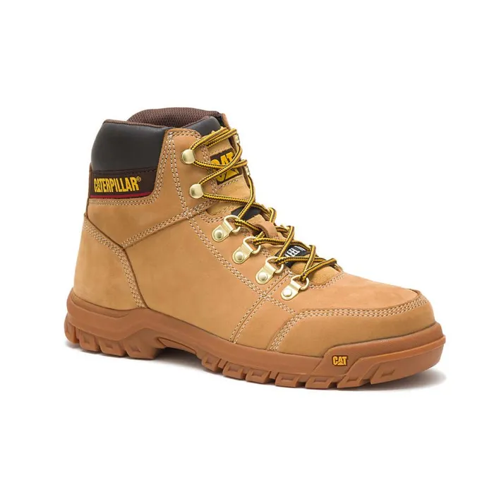 Cat Footwear Boots Men Outline Steel Toe Work Boot