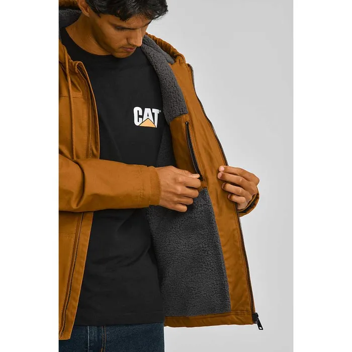 Cat Footwear Tops and Outerwear Men Hooded SherpaLined Jacket