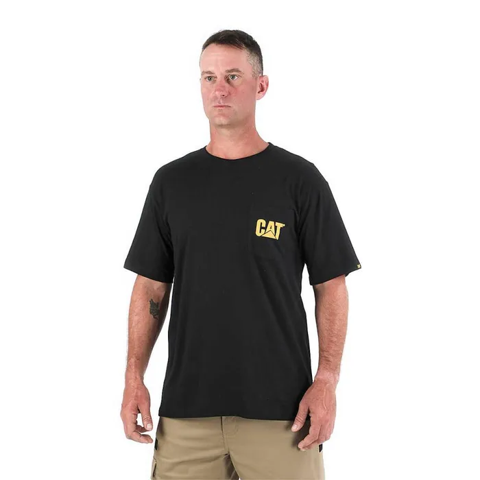 Cat Footwear Tops and Outerwear Men Trademark Pocket Tee