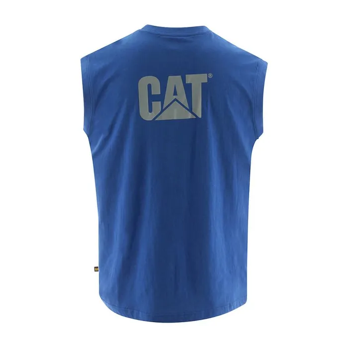 Cat Footwear Tops and Outerwear Men Trademark Sleeveless Pocket Tee