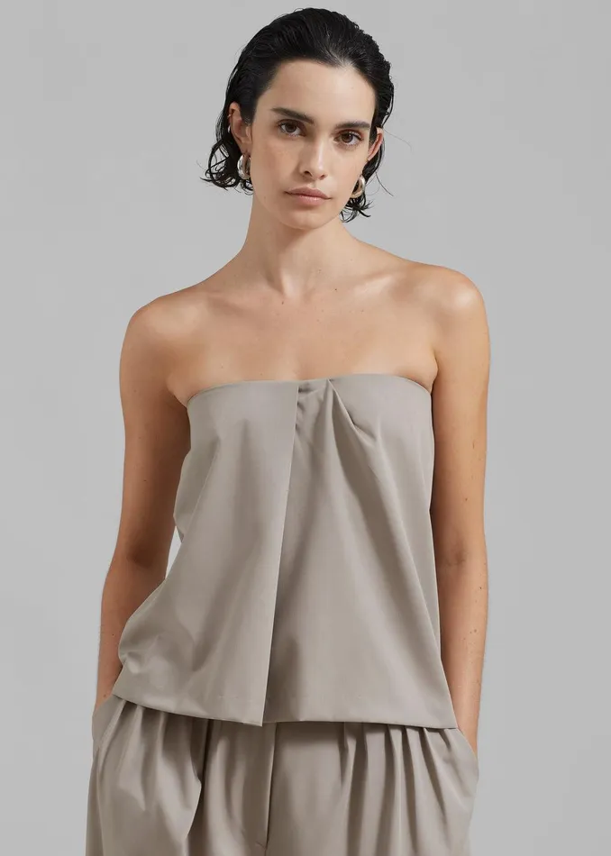 Catalina Tube Top 8211 Grey Women The Frankie Shop Clothing