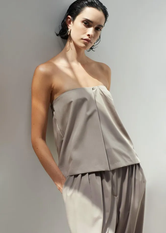 Catalina Tube Top 8211 Grey Women The Frankie Shop Clothing