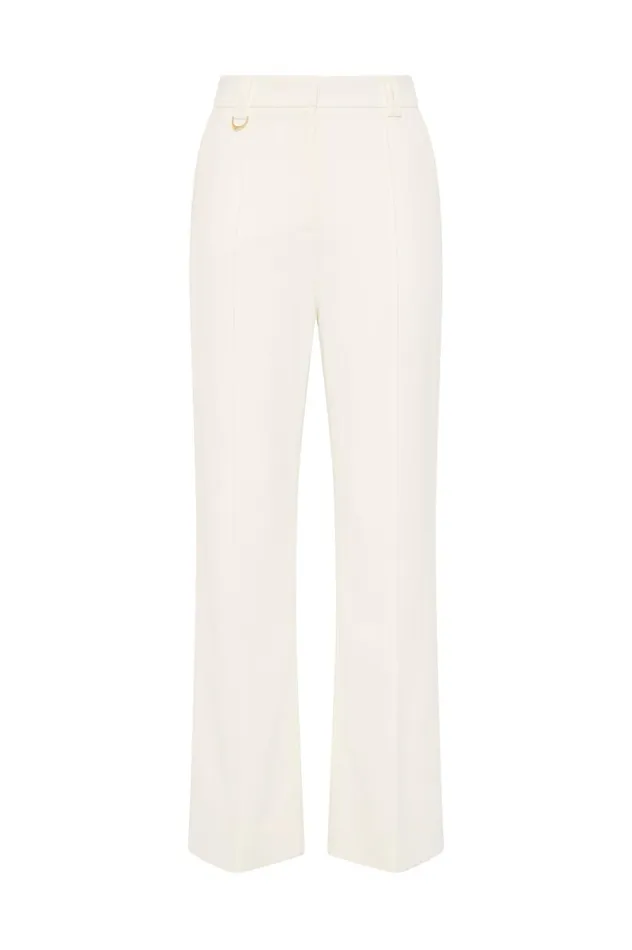 Caterina Tailored Pant Ivory Women Aje Pants Caterina Tailored Pant Ivory Women Aje Pants