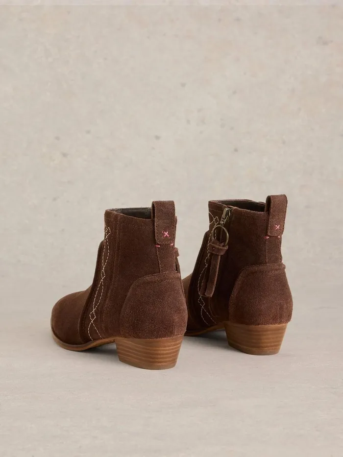 Cedar Embroidered Ankle Boot Dark Brown Women White Stuff Boots Cedar Embroidered Ankle Boot Dark Brown Women White Stuff Boots