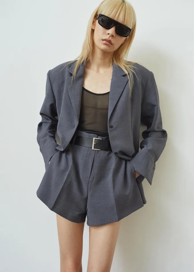 Chappell Padded Blazer 8211 Grey Women The Frankie Shop Clothing