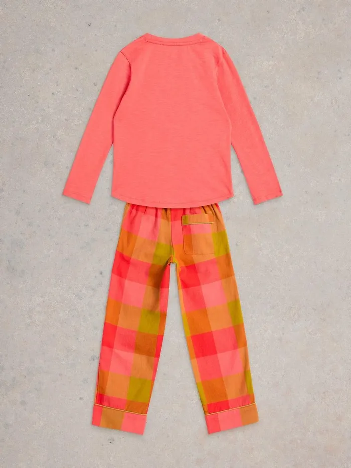 Check PJ Set Pink Multi Kids White Stuff Pyjamas Check PJ Set Pink Multi Kids White Stuff Pyjamas
