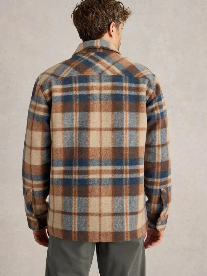 Check Trucker Brown Multi Men White Stuff Shirts Check Trucker Brown Multi Men White Stuff Shirts