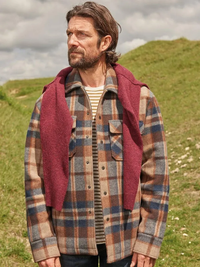 Check Trucker Brown Multi Men White Stuff Shirts Check Trucker Brown Multi Men White Stuff Shirts