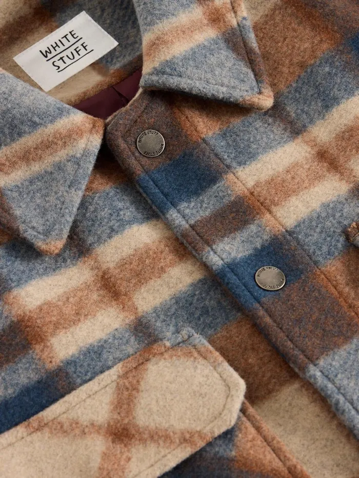 Check Trucker Brown Multi Men White Stuff Shirts Check Trucker Brown Multi Men White Stuff Shirts