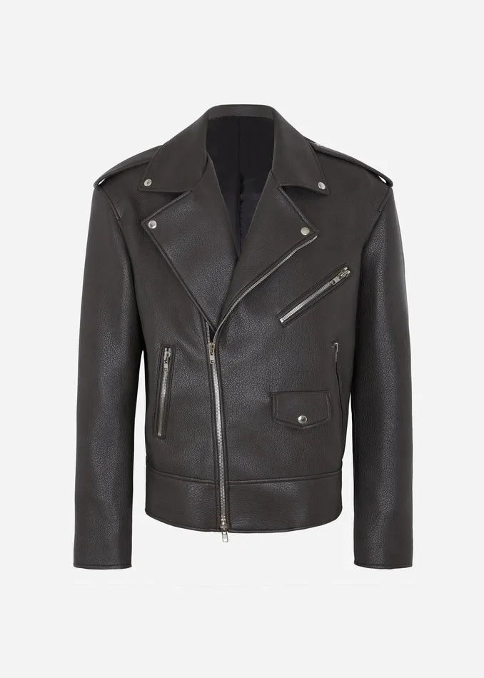 Chicago Oversized Biker Jacket 8211 Charcoal Women The Frankie Shop Clothing