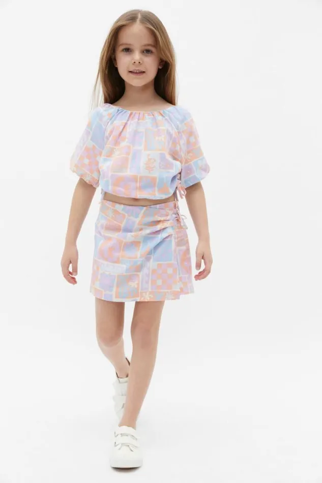 Child Abstract Print Skort Milk Seed Heritage Skirts