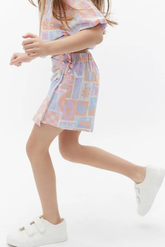 Child Abstract Print Skort Milk Seed Heritage Skirts