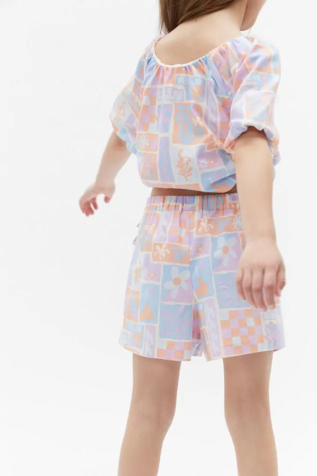 Child Abstract Print Skort Milk Seed Heritage Skirts