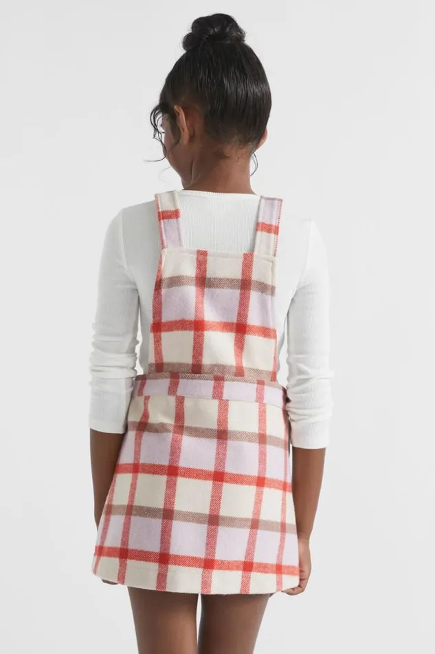 Child Check Pinafore Orchid Seed Heritage Dresses