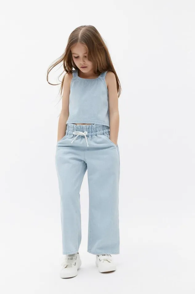 Child Denim Cami Ice Blue Wash Seed Heritage TShirts and Tops