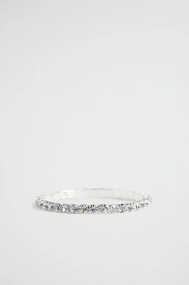 Child Diamante Stretch Bracelet Clear Seed Heritage Jewellery