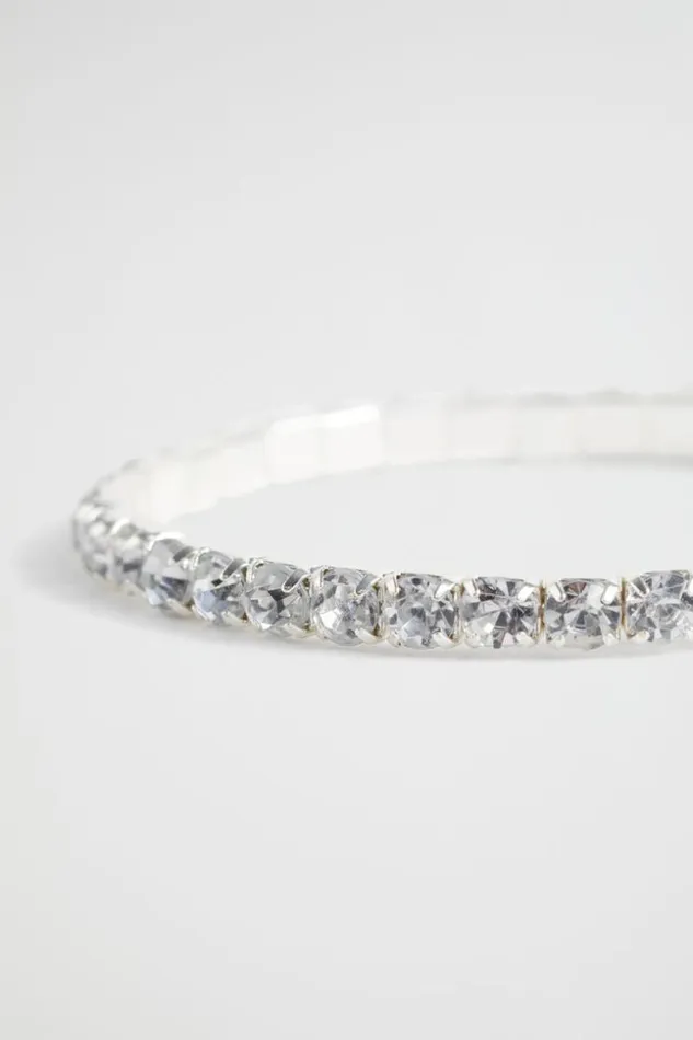 Child Diamante Stretch Bracelet Clear Seed Heritage Jewellery