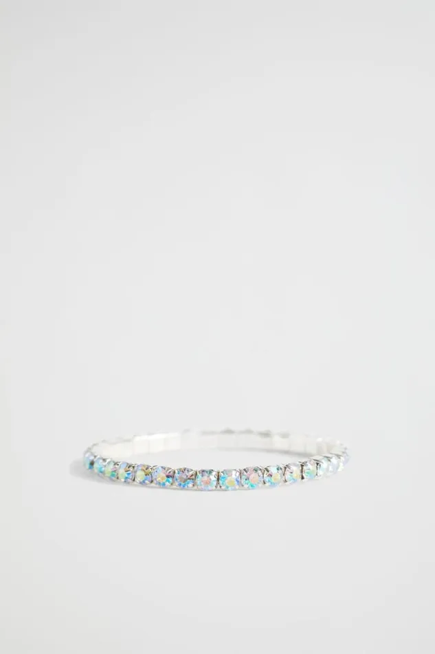 Child Diamante Stretch Bracelet Iridescent Seed Heritage Jewellery