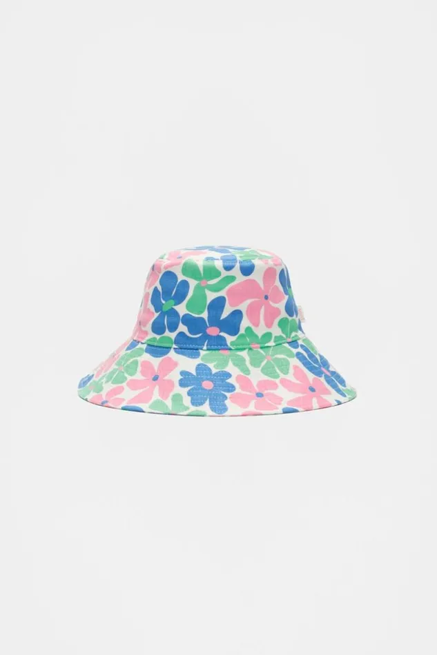 Child Retro Floral Bucket Hat Multi Seed Heritage Hats Beanies and Caps