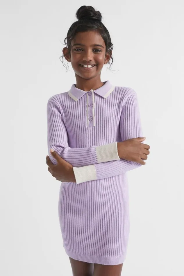 Child Rib Knit Dress Orchid Seed Heritage Dresses