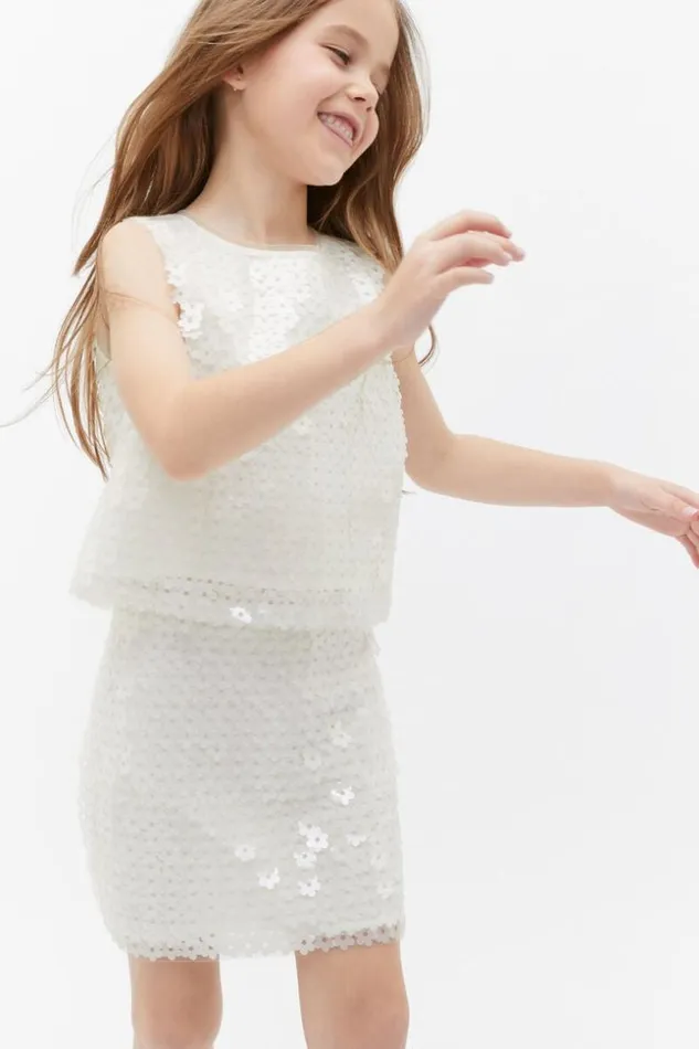Child Sequin Top Canvas Seed Heritage Party