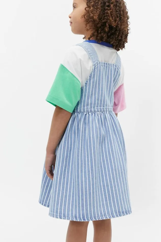 Child Stripe Denim Pinafore Denim Stripe Seed Heritage Dresses