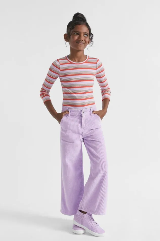 Child Stripe Rib Tee Orchid Seed Heritage TShirts and Tops