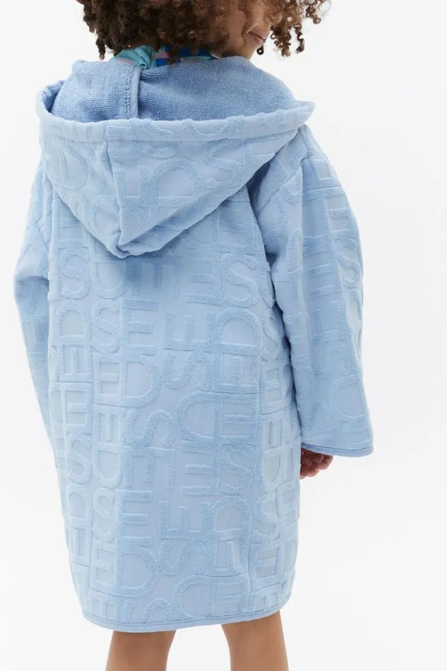 Child Terry Zip Poncho Dove Blue Seed Heritage Swimwear